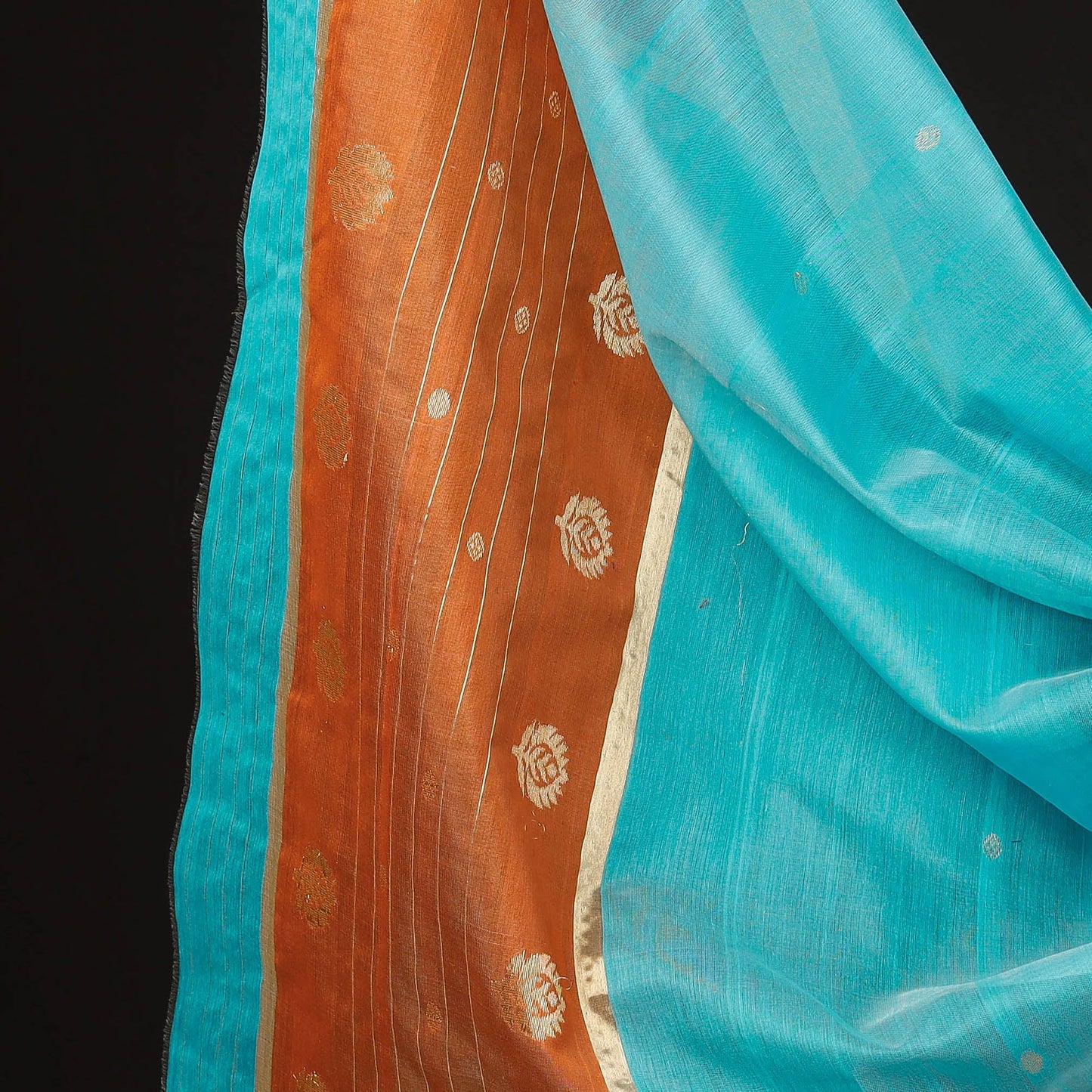 Buy 2pc Chanderi Silk Handloom Flower Zari Buta Suit Material Set Online at iTokri.com