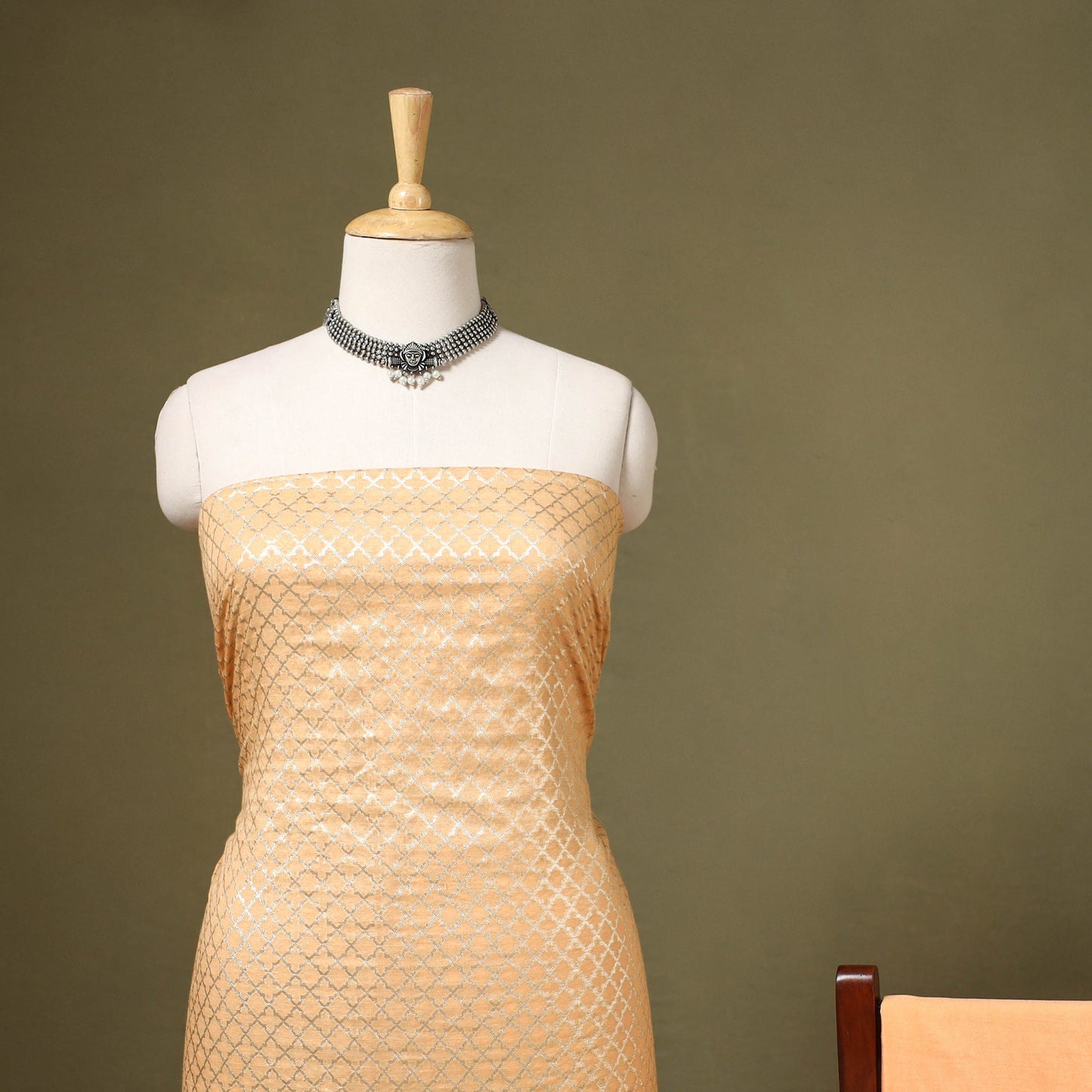 2pc Cotton x Viscose Zari Banarasi Dress Material