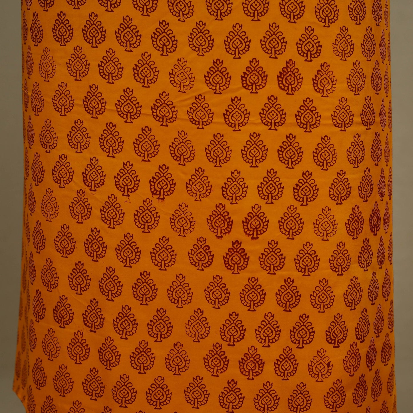 Yellow - 3pc Modal Silk Unstitched Bagh Print Suit Material Set