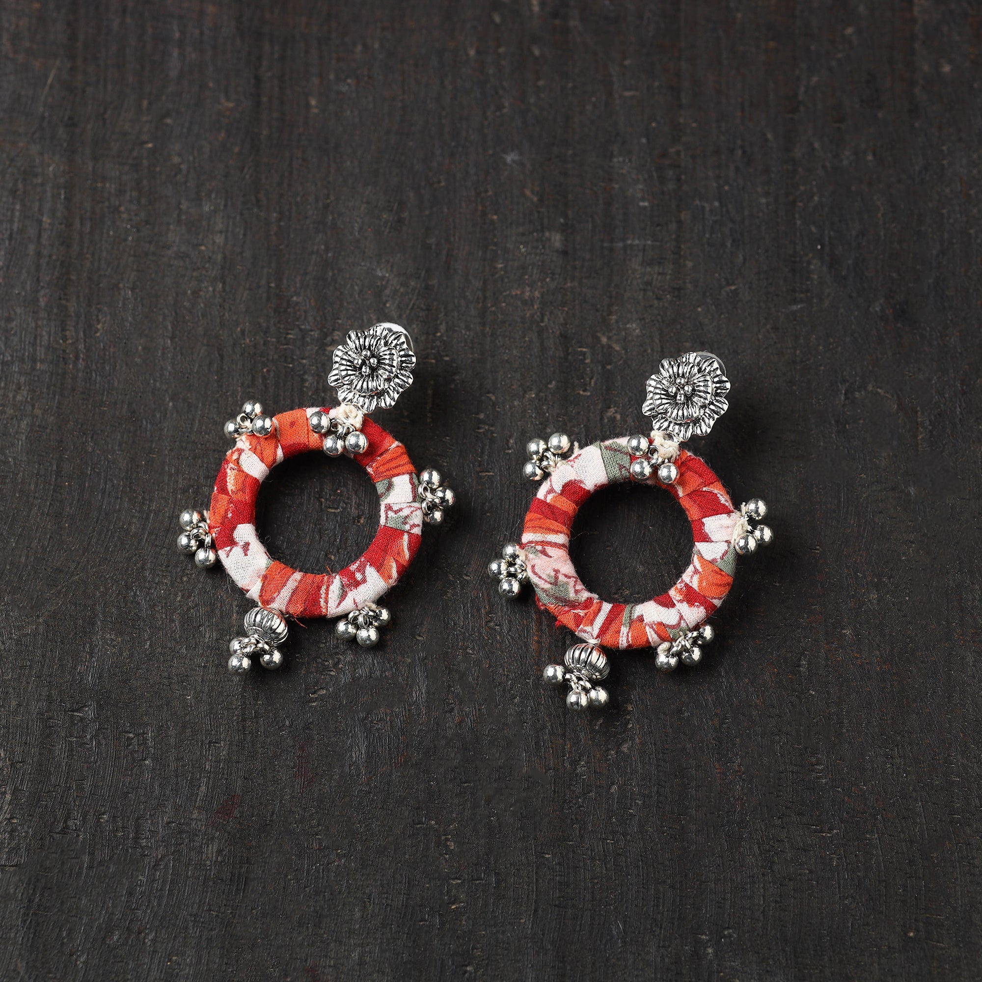 Multicolor - Handcrafted Fabart Earrings by Sufiyan Khatri