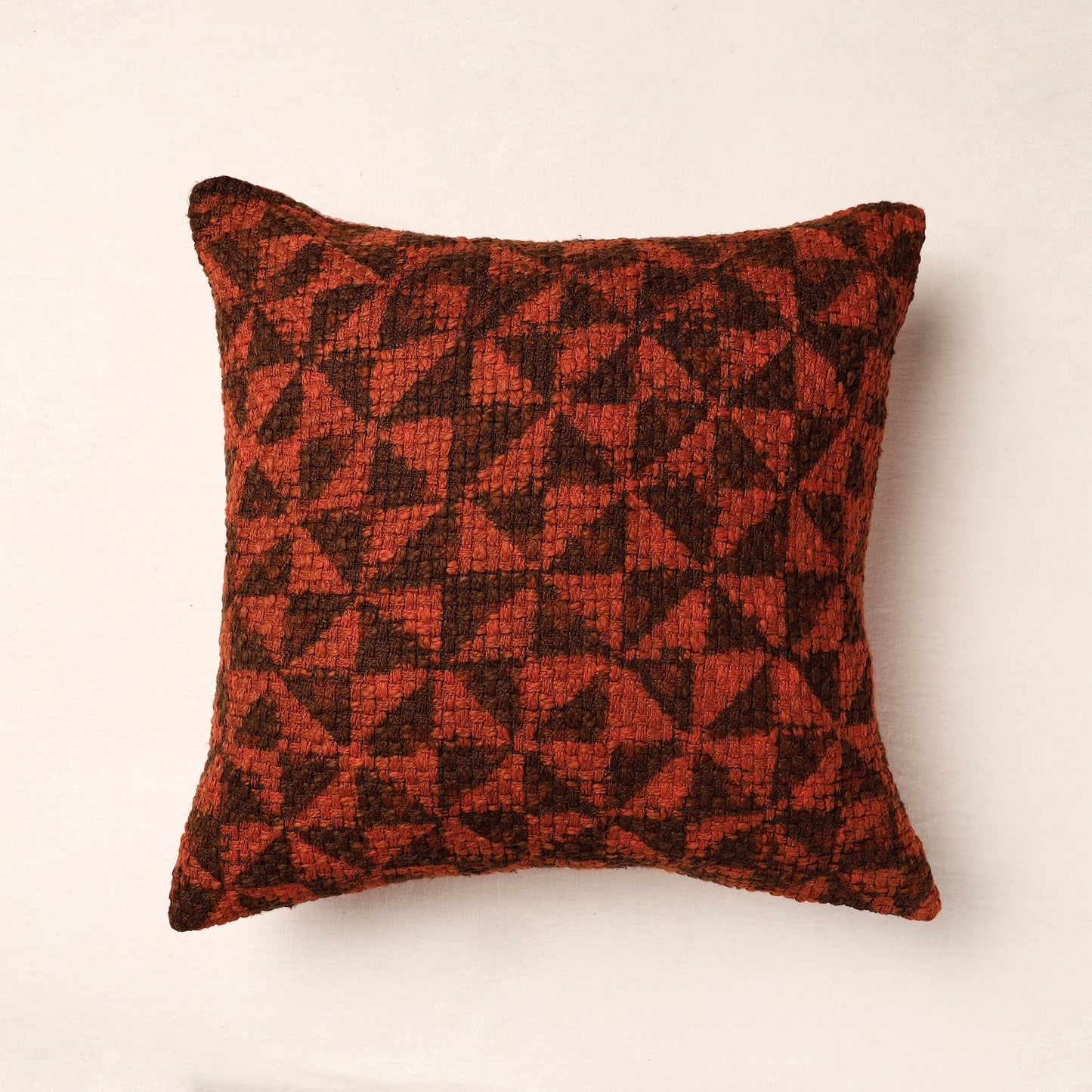 Bagru Block Printed Jute Cushion Cover (16 x 16 in) Online at iTokri.com