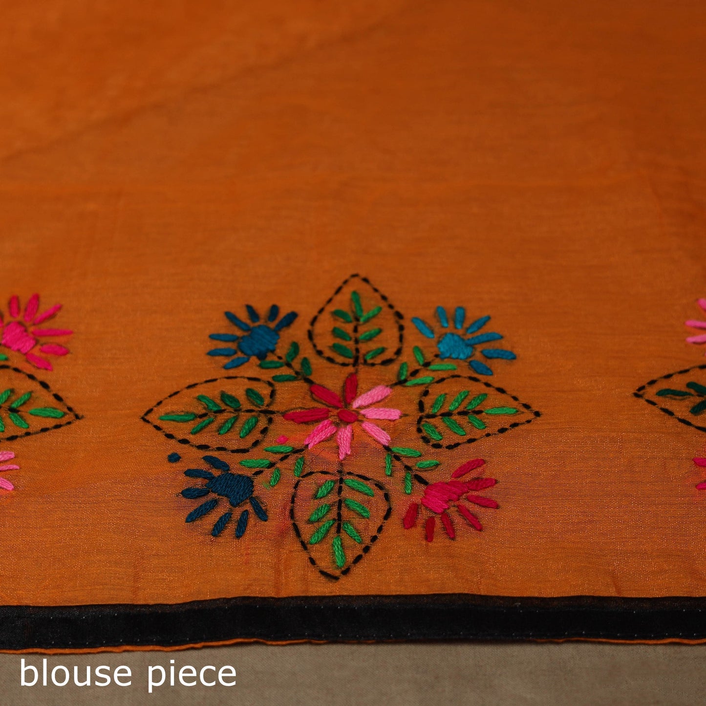 Bengal chanderi silk hand embroidered saree 07 - handcrafted