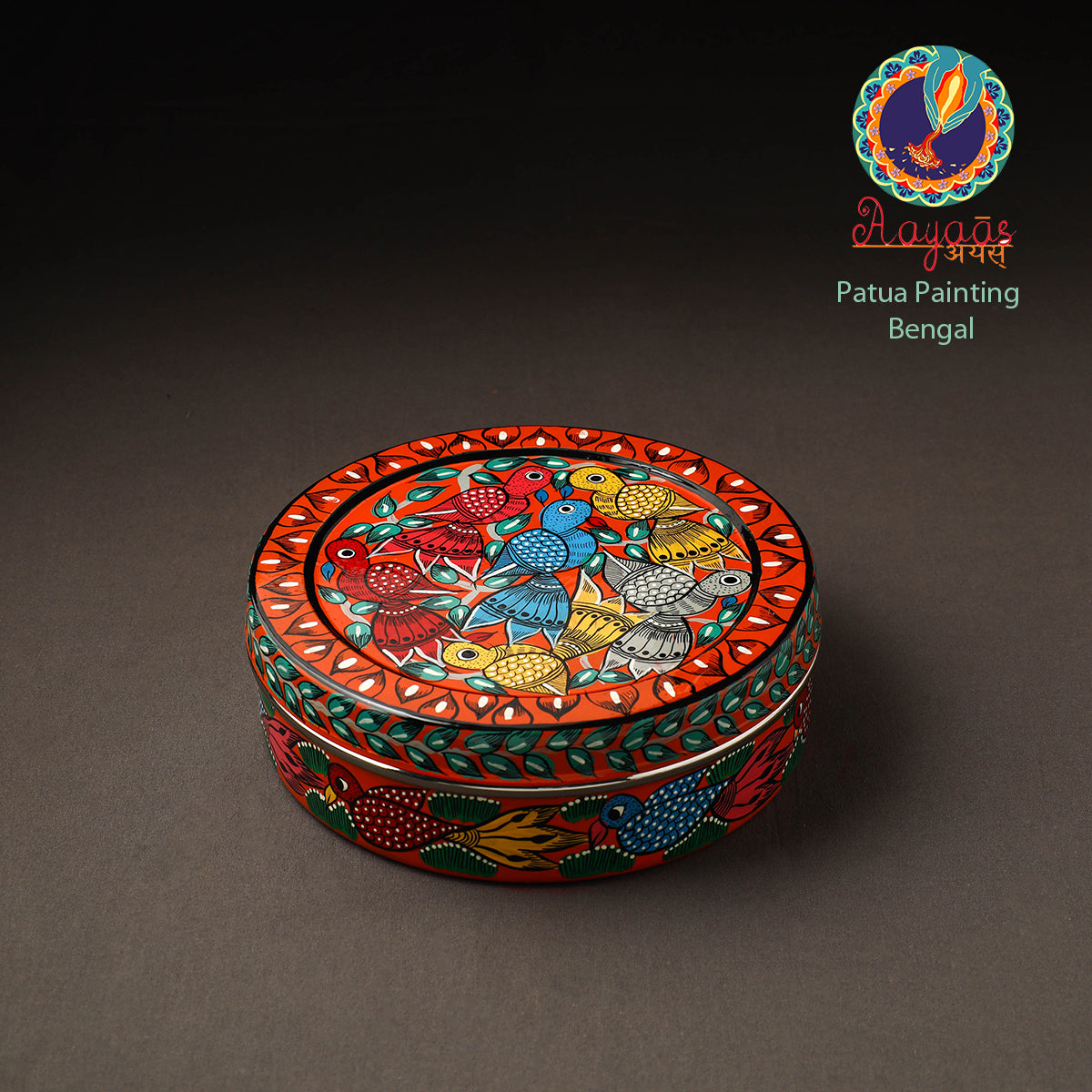 Bengal Patua Handpainted Stainless Steel Casserole