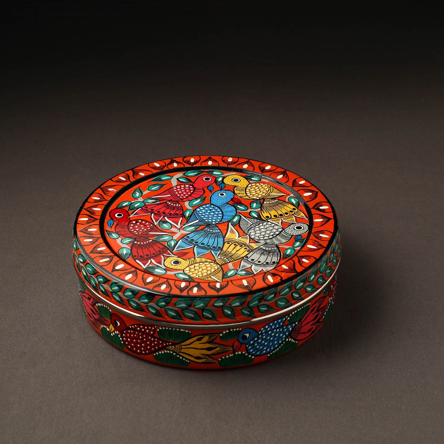 Bengal Patua Handpainted Stainless Steel Casserole