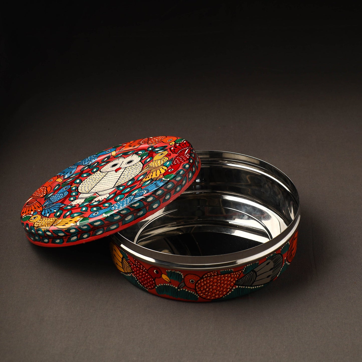Bengal Patua Handpainted Stainless Steel Casserole