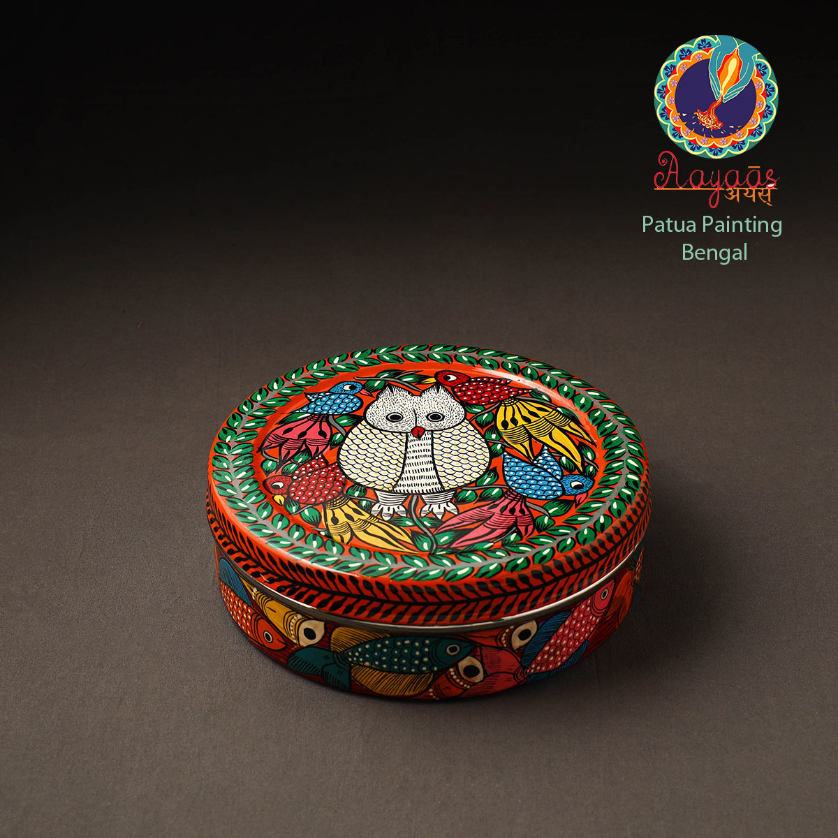 Bengal Patua Handpainted Stainless Steel Casserole