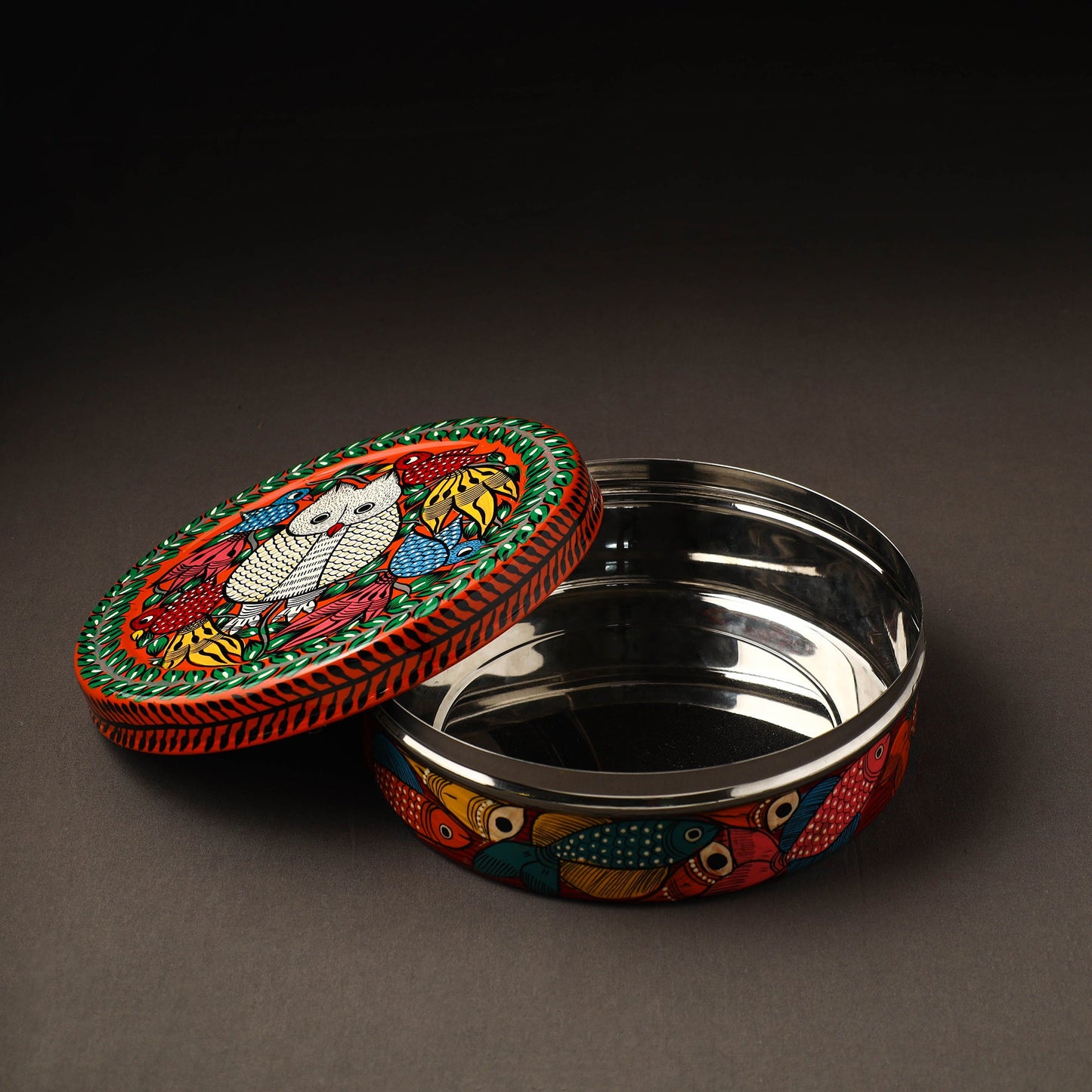Bengal Patua Handpainted Stainless Steel Casserole