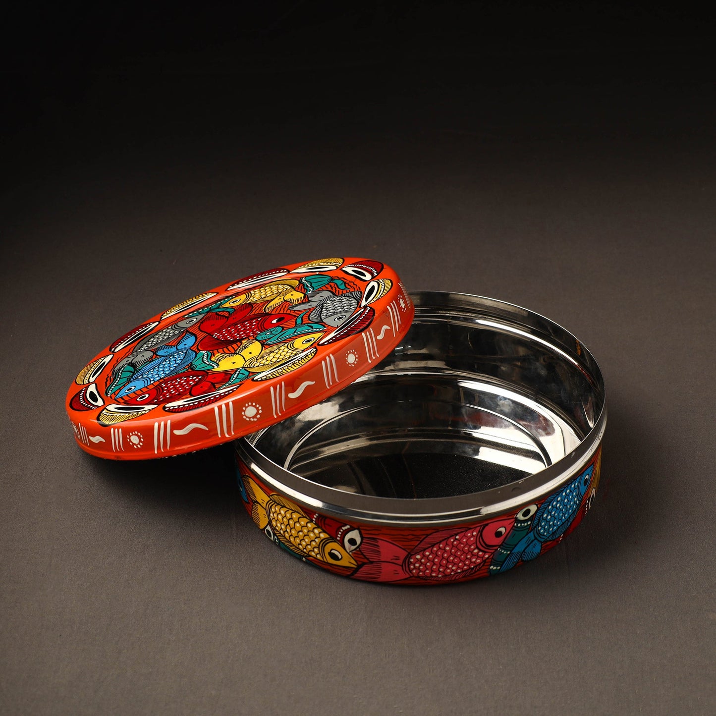 Bengal Patua Handpainted Stainless Steel Casserole