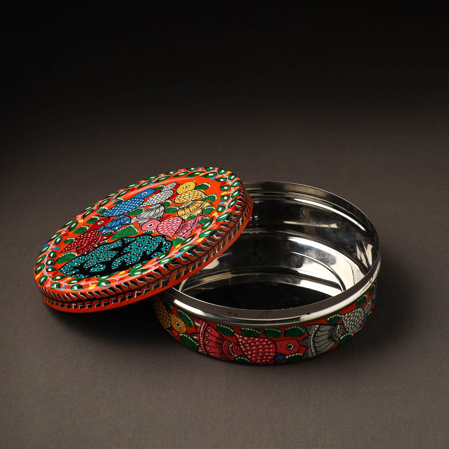 Bengal Patua Handpainted Stainless Steel Casserole