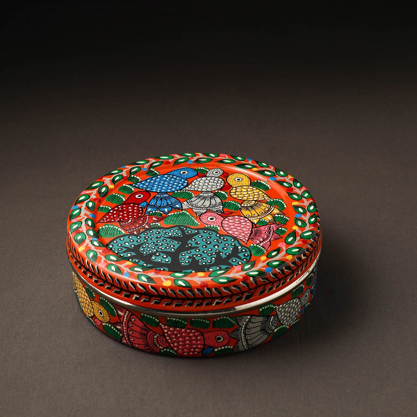Bengal Patua Handpainted Stainless Steel Casserole