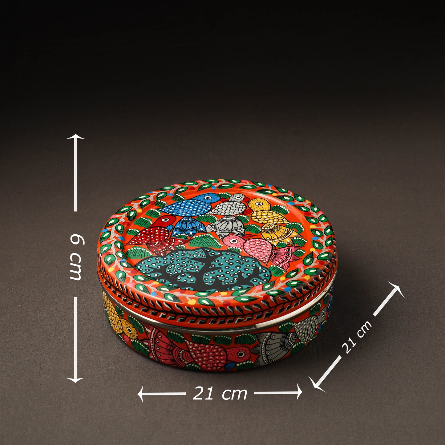 Bengal Patua Handpainted Stainless Steel Casserole