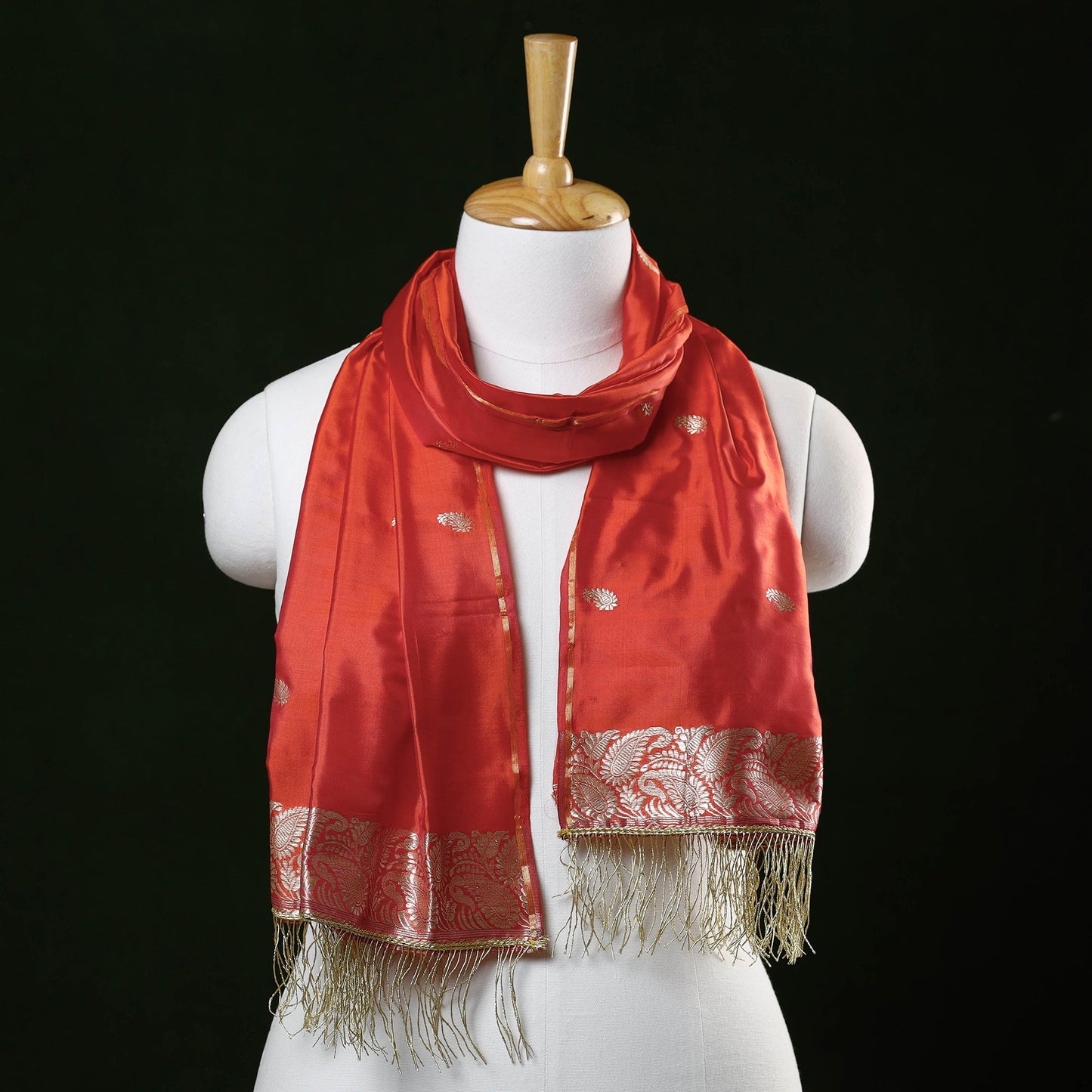Brocade Handloom Mulberry Silk Banarasi Stole
