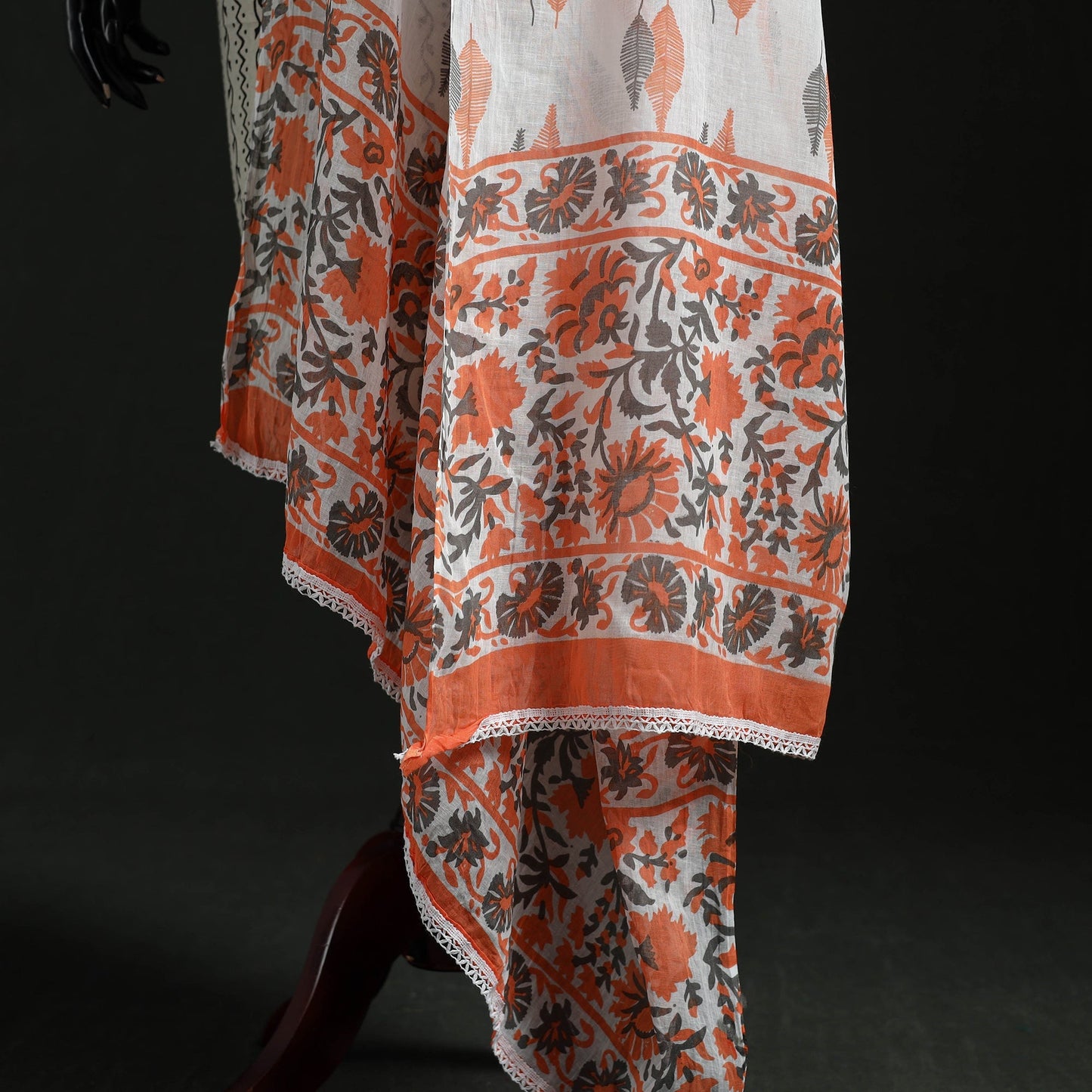 Cotton jaipur printed dupatta 05 - handcrafted