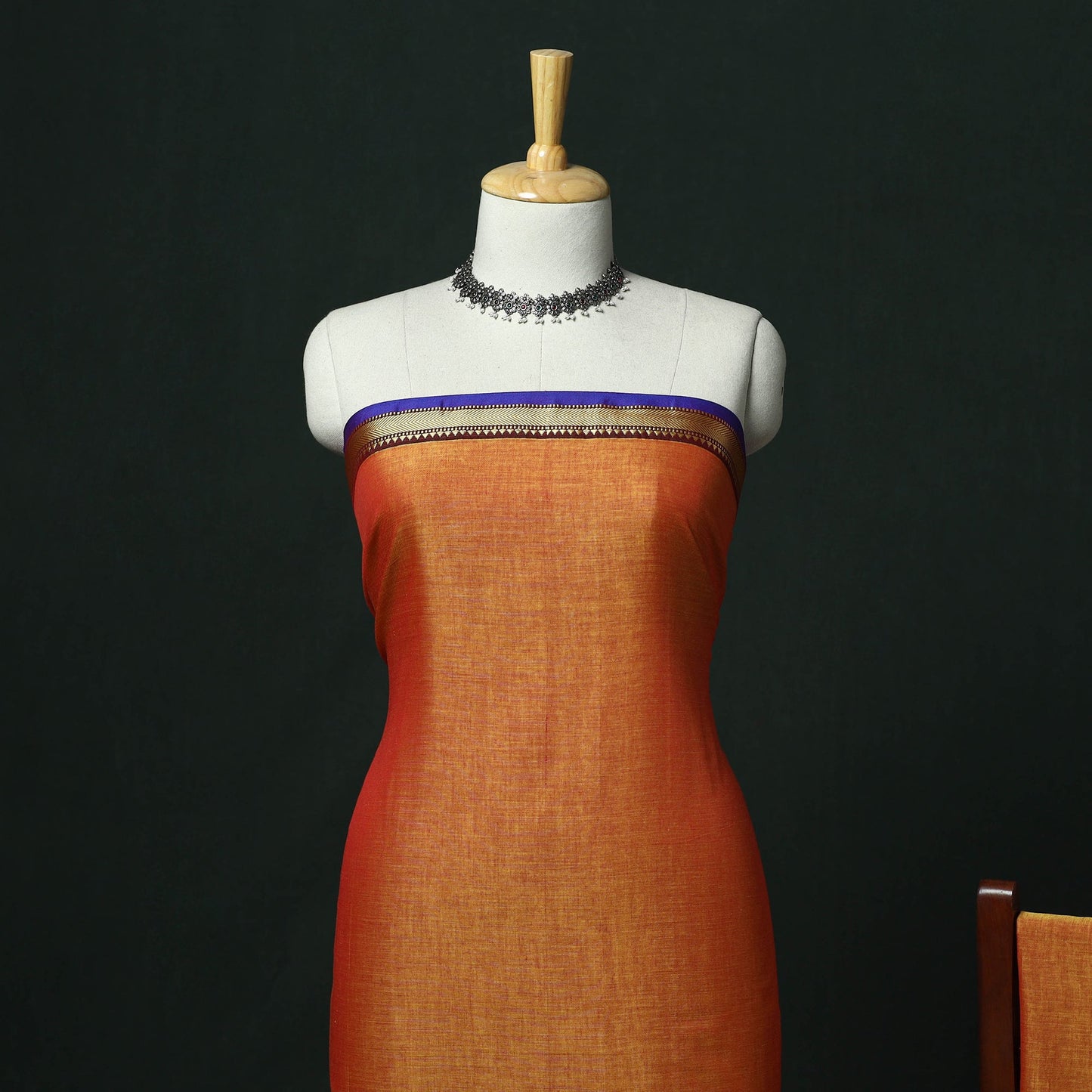 Dharwad cotton 3pc unstitched dress material with thread