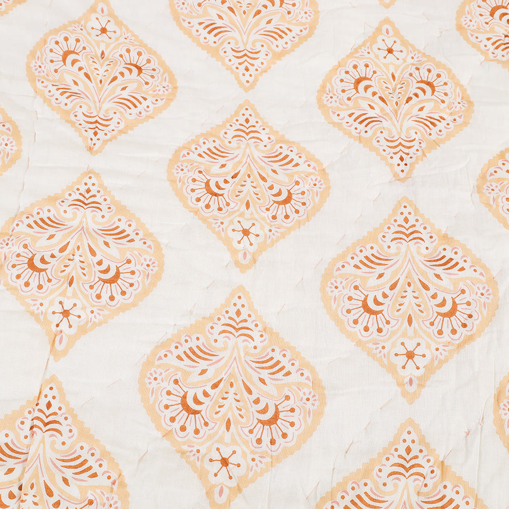 Double - Sanganeri Printed Reversible Soft Cotton Quilt / Blanket