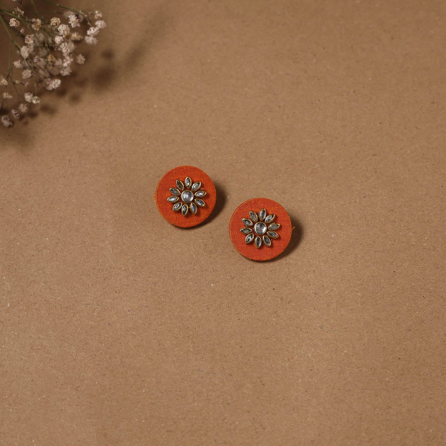 Fabart kundan earrings & maang tikka set 01 - handcrafted