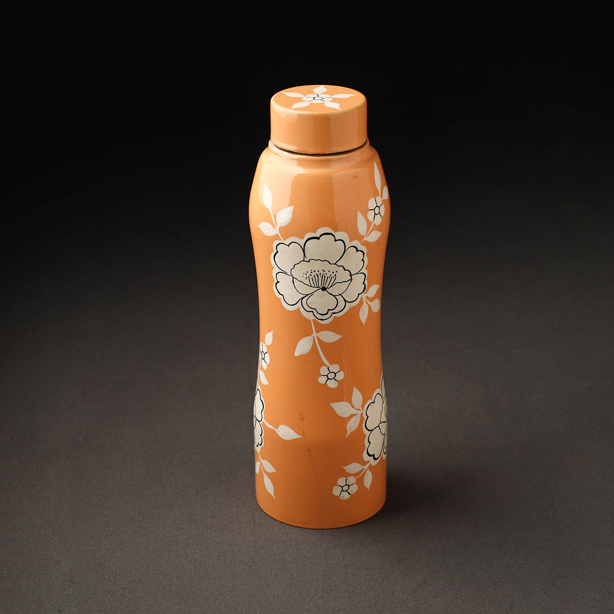 Floral Handpainted Enamelware Stainless Steel Water Bottle