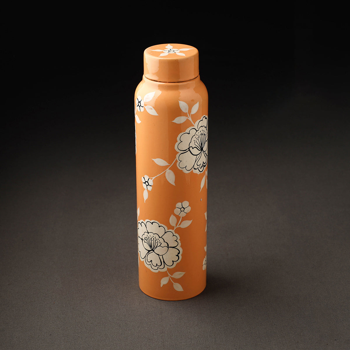 Floral Handpainted Enamelware Stainless Steel Water Bottle