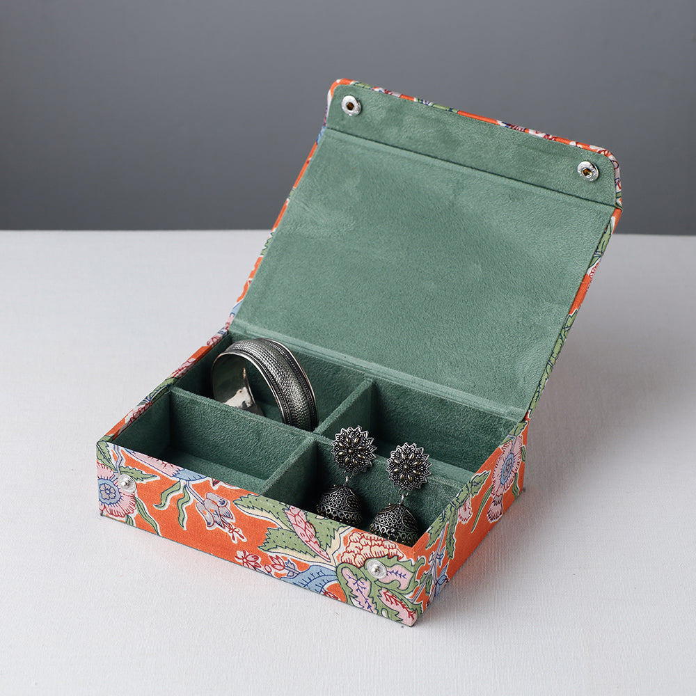 Floral Printed Handcrafted Jewelry Box