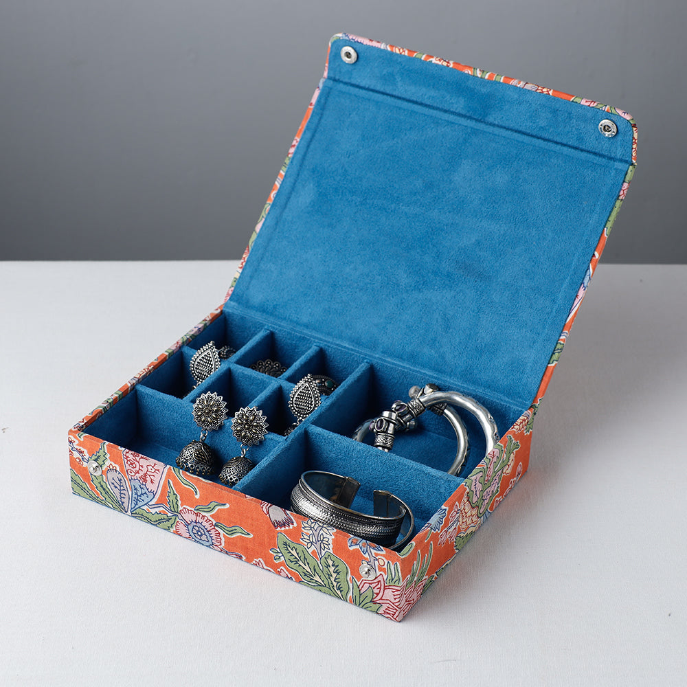 Floral Printed Handcrafted Jewelry Box