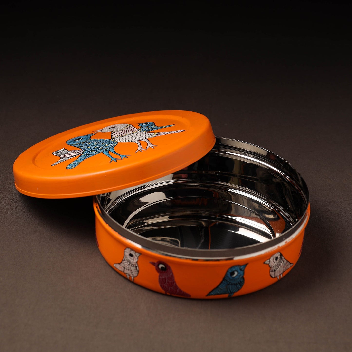 Gond Handpainted Stainless Steel Casserole