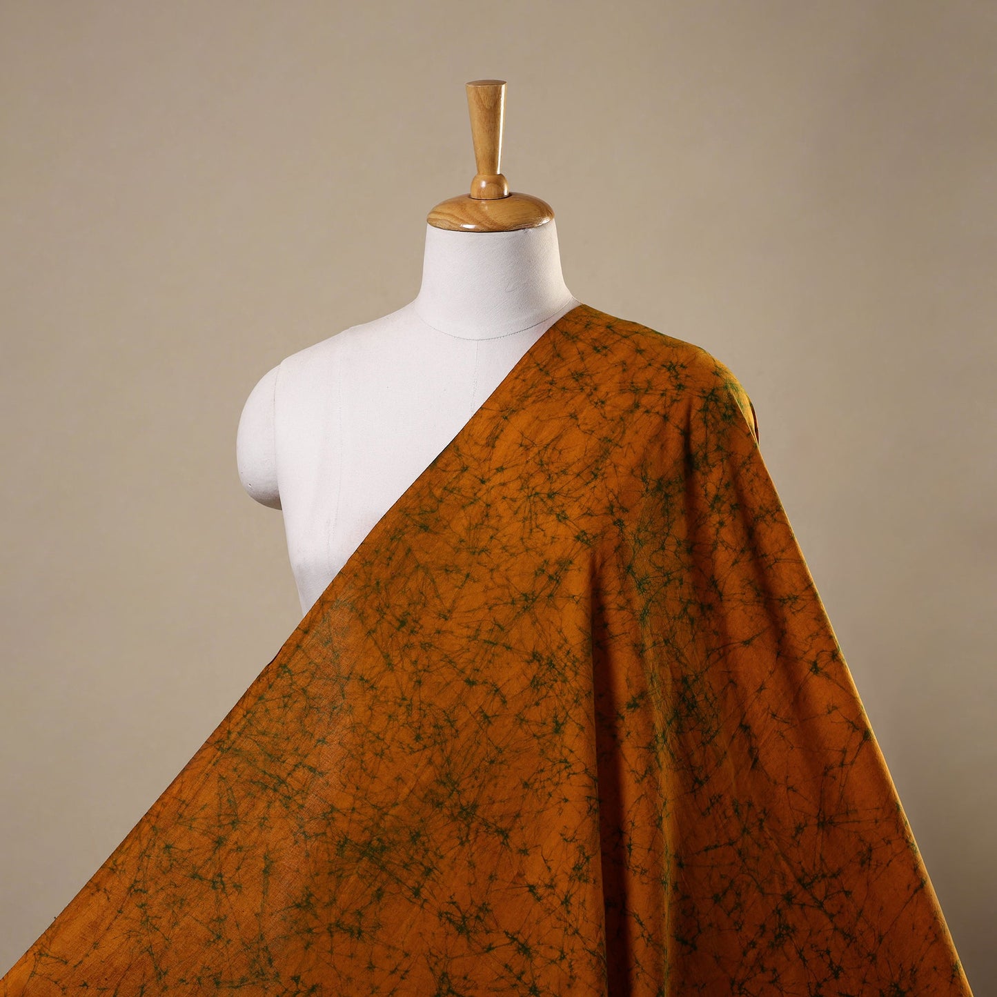 Orange - hand batik cotton fabric 10 - handcrafted