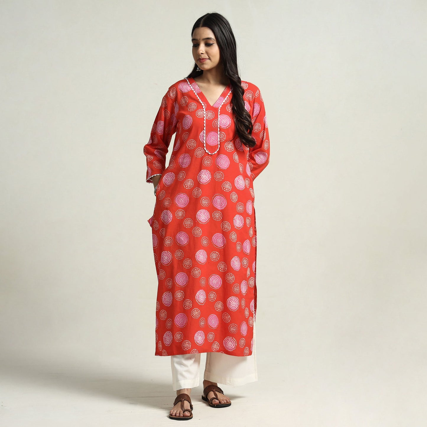 batik printed kurta