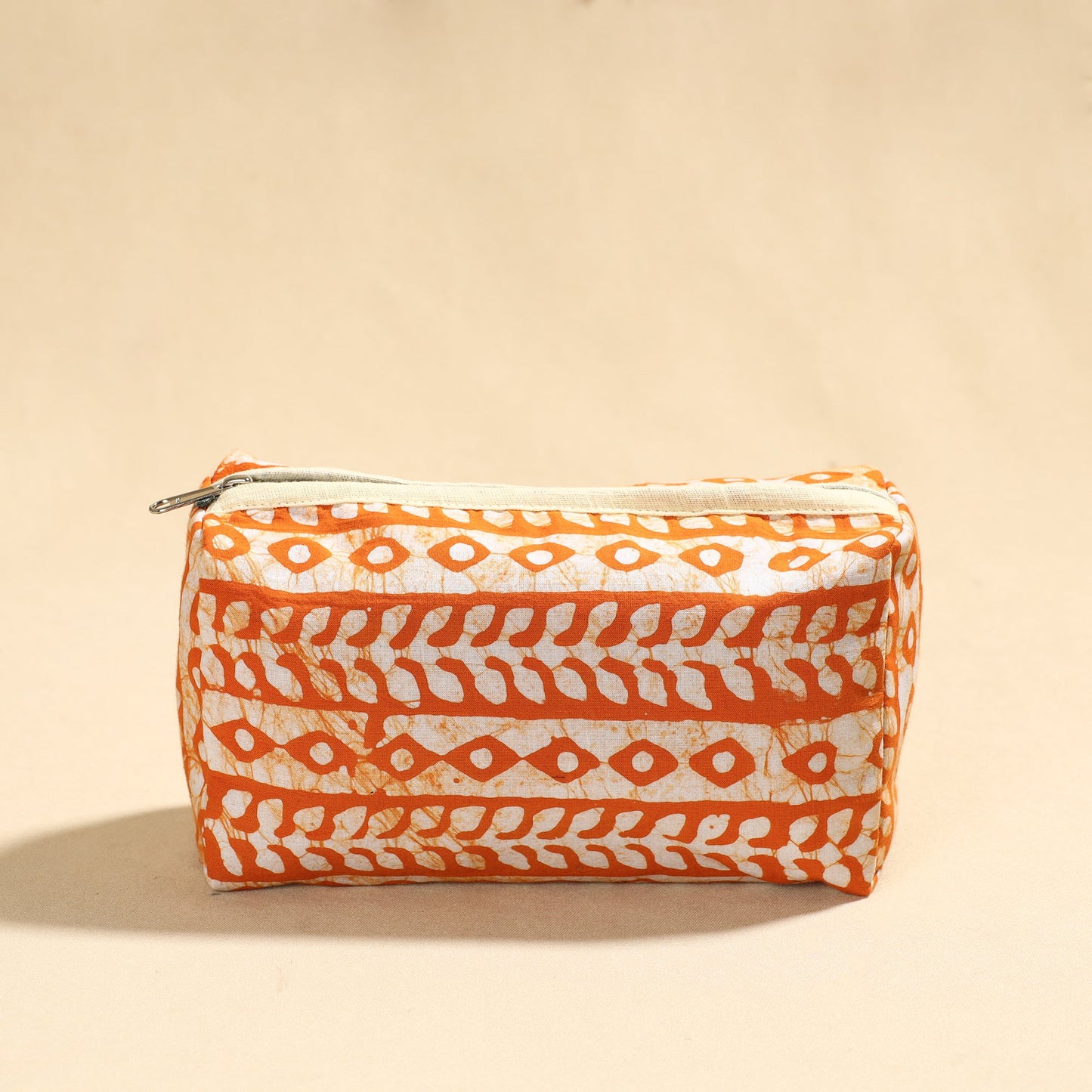 Hand Batik Printed Cotton Toiletry Pouch 02