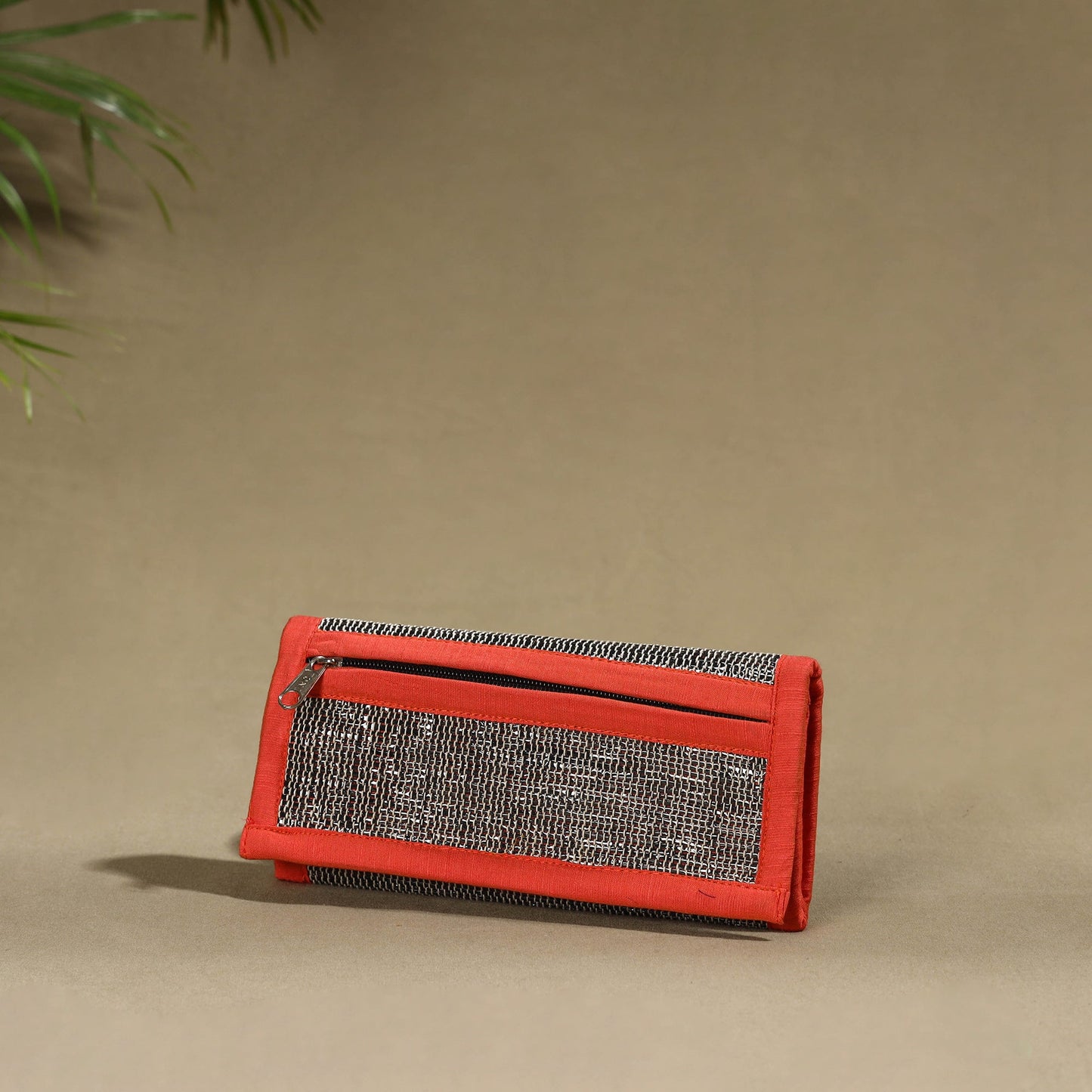 Orange Handcrafted Audio Tape Clutch Wallet
