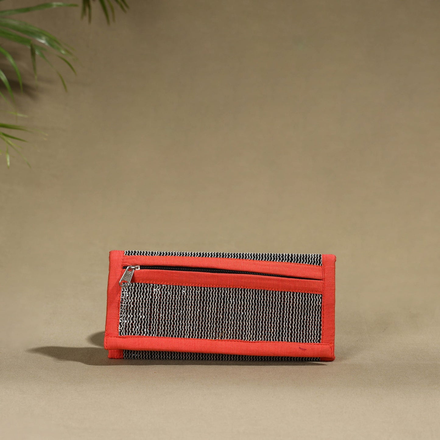 Orange Handcrafted Audio Tape Clutch Wallet