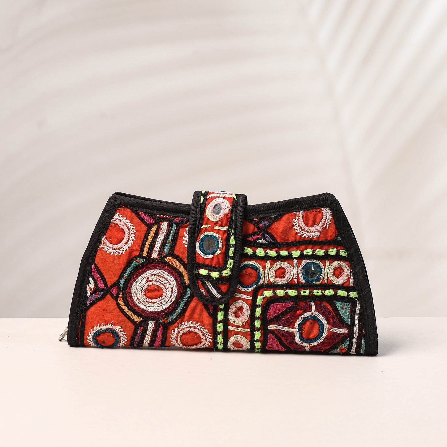 Handcrafted Kutch Embroidery Cotton Clutch / Wallet