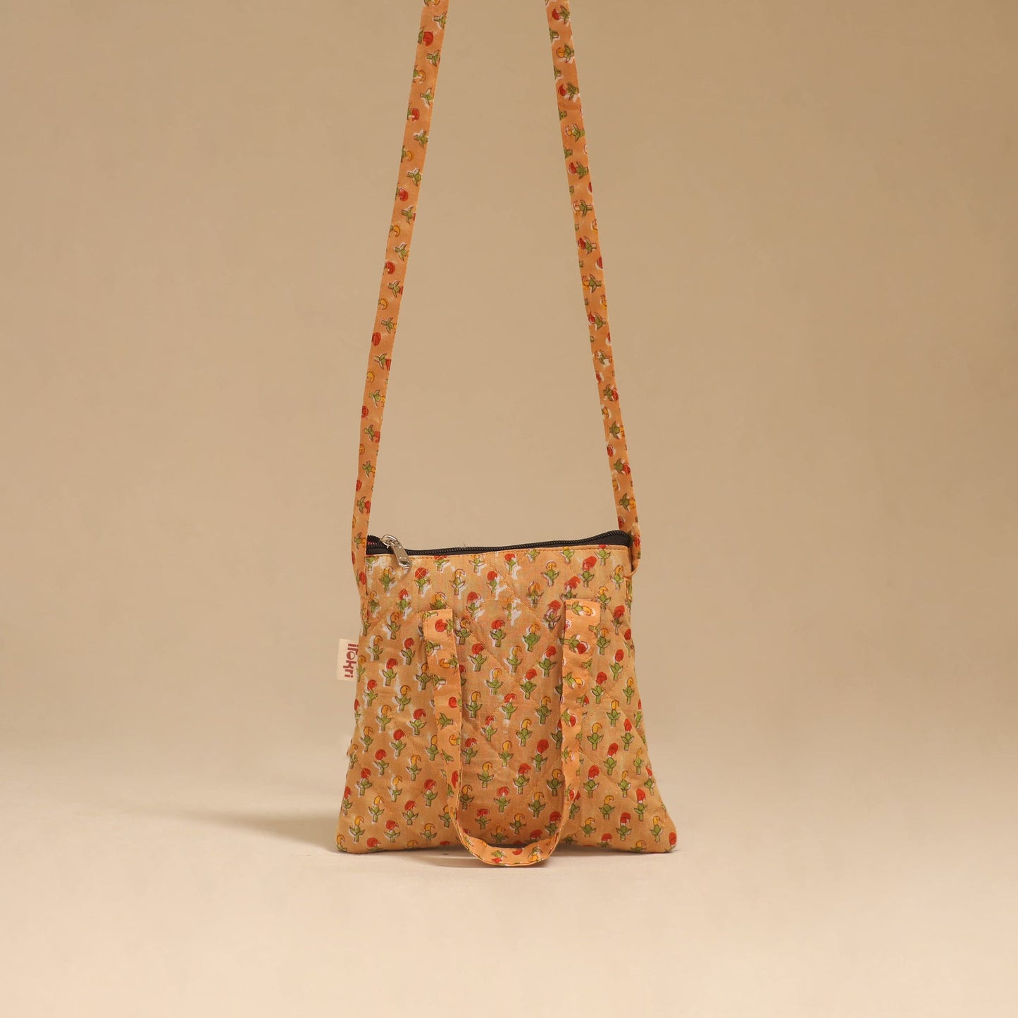 Handcrafted quilted sling bag 18