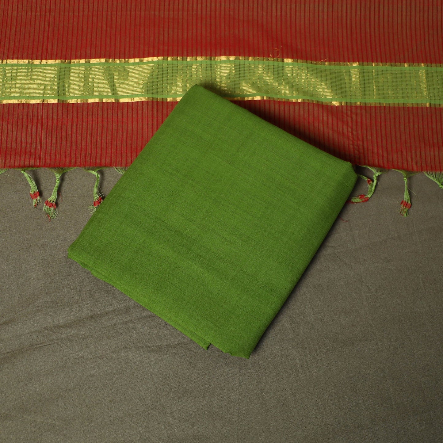 Handloom cotton mangalagiri 3pc unstitched dress material