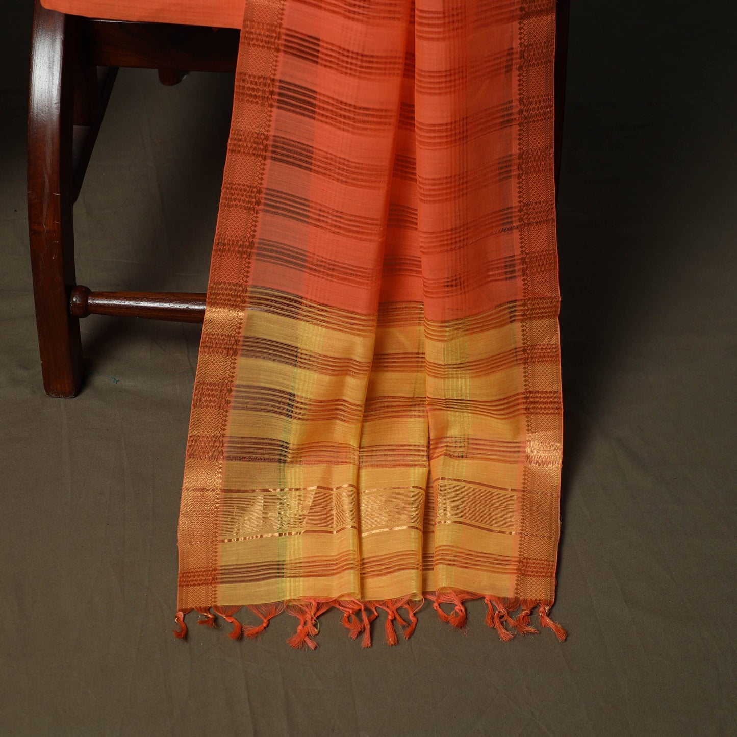 Handloom cotton mangalagiri 3pc unstitched dress material