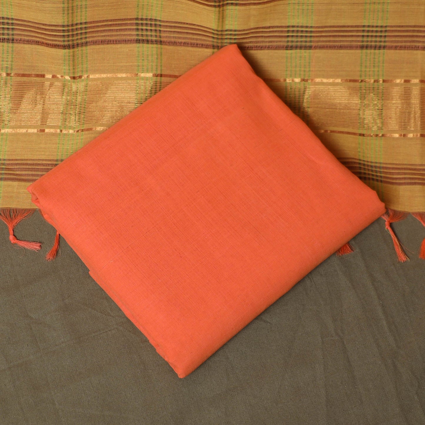 Handloom cotton mangalagiri 3pc unstitched dress material