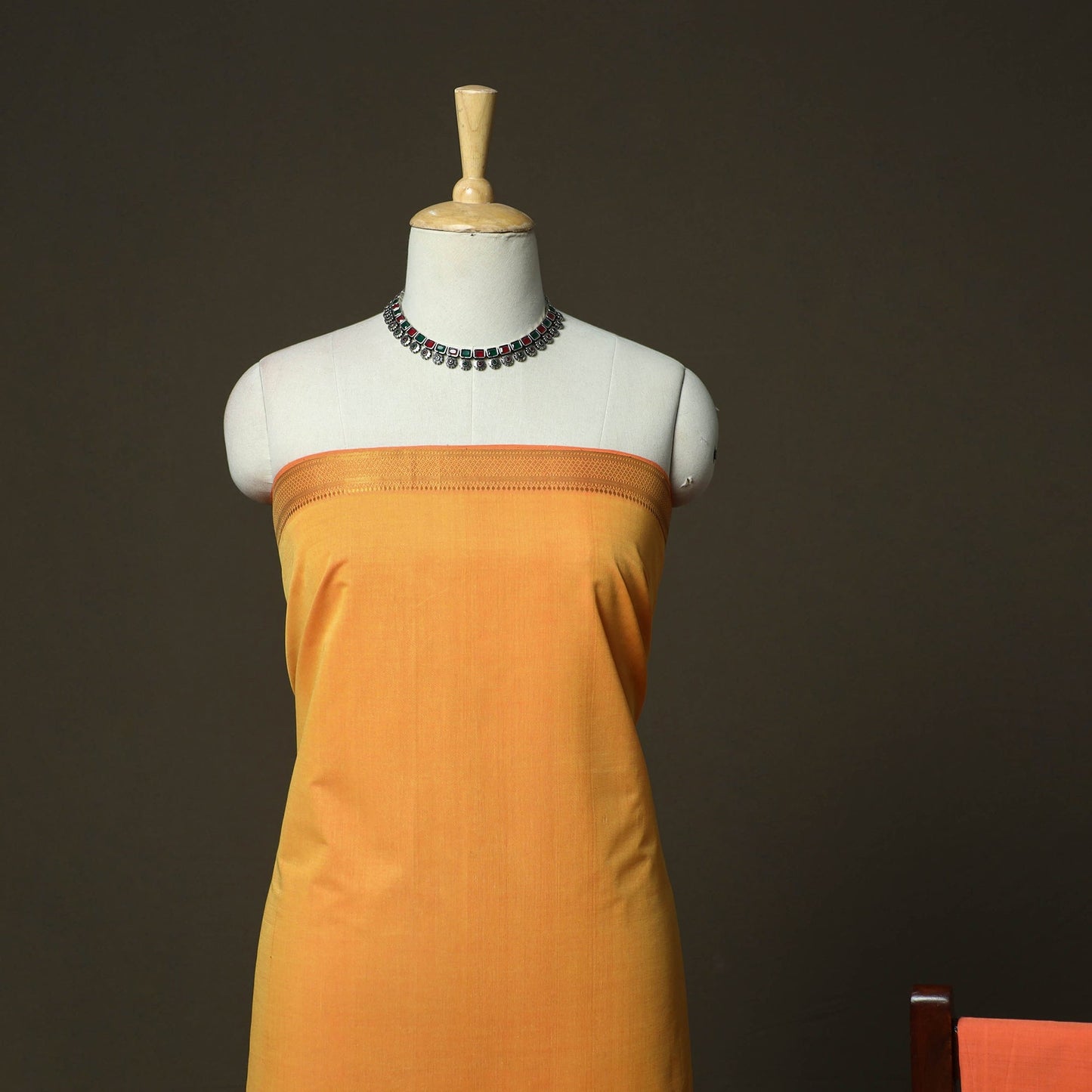 Handloom cotton mangalagiri 3pc unstitched dress material
