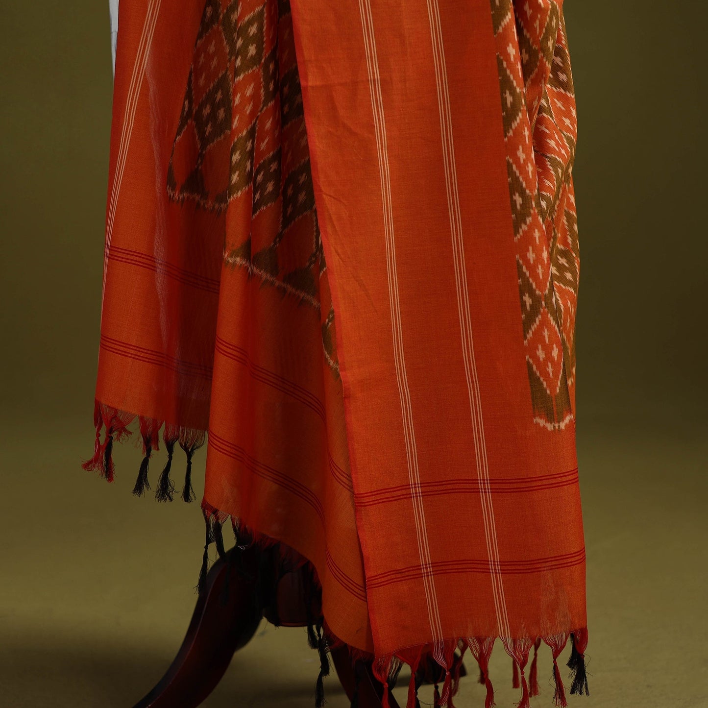 Handloom mercerised cotton pochampally ikat dupatta 01