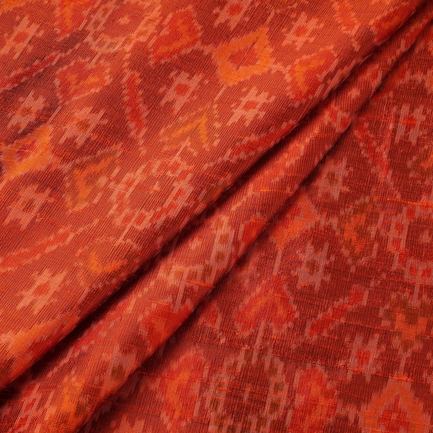 Handloom raw silk pochampally ikat fabric 09 - handcrafted