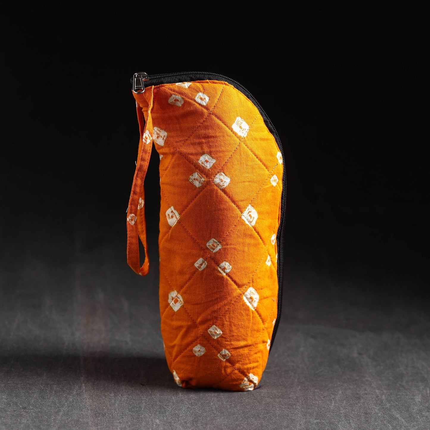 Orange Handmade Cotton 1L Water Bottle Cover