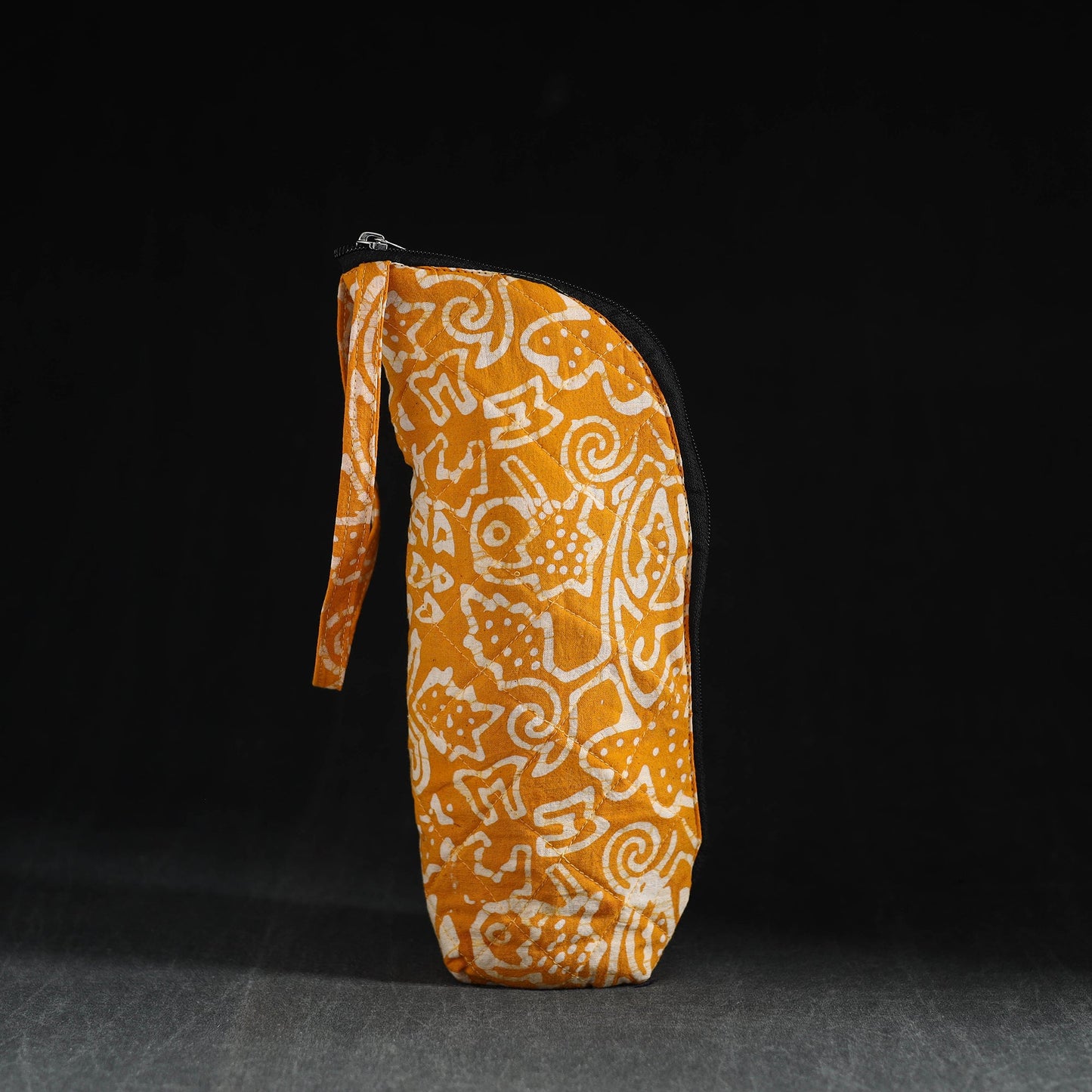 Orange Handmade Cotton 1L Water Bottle Cover