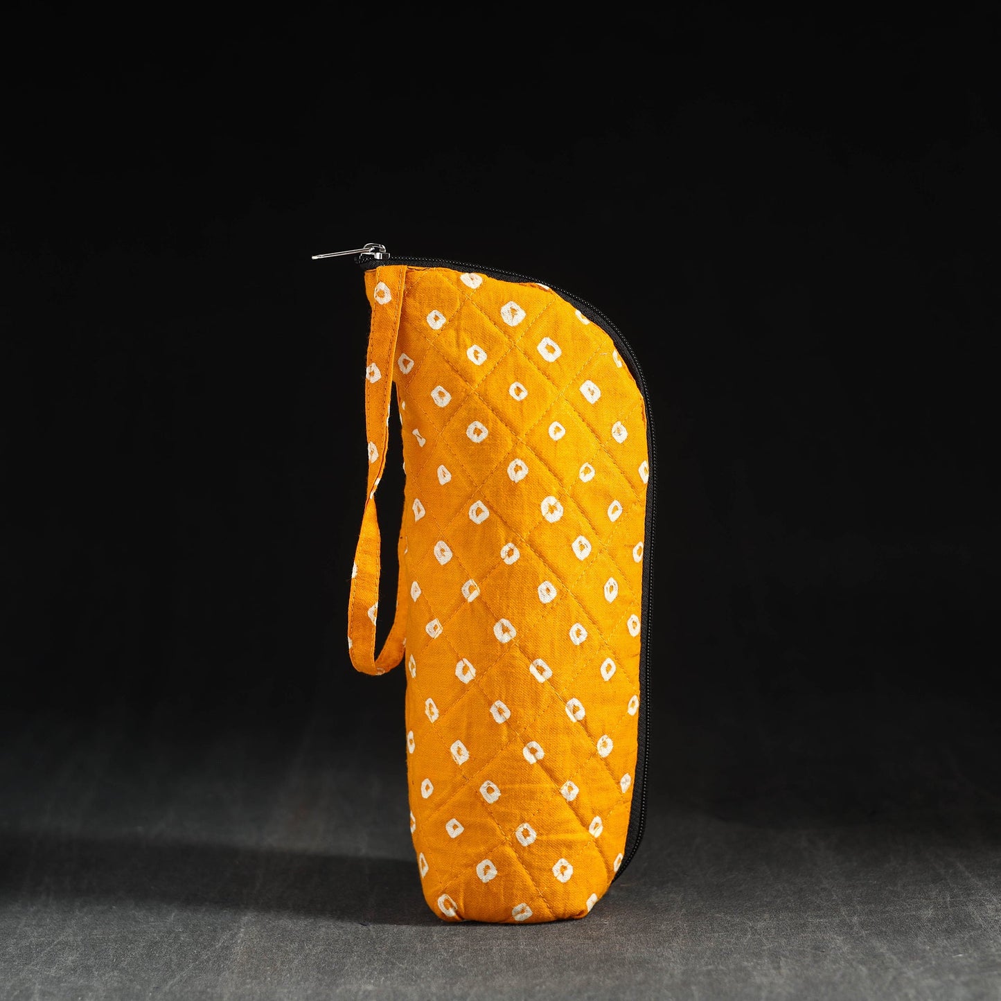 Orange Handmade Cotton 1L Water Bottle Cover