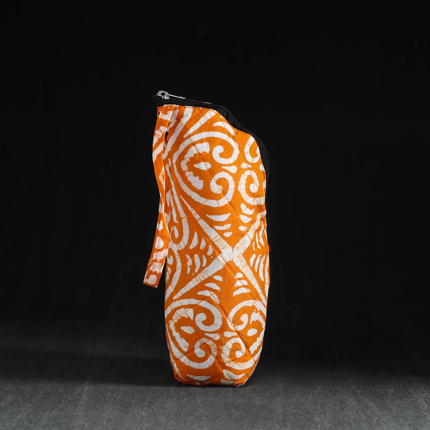 Orange Handmade Cotton 1L Water Bottle Cover