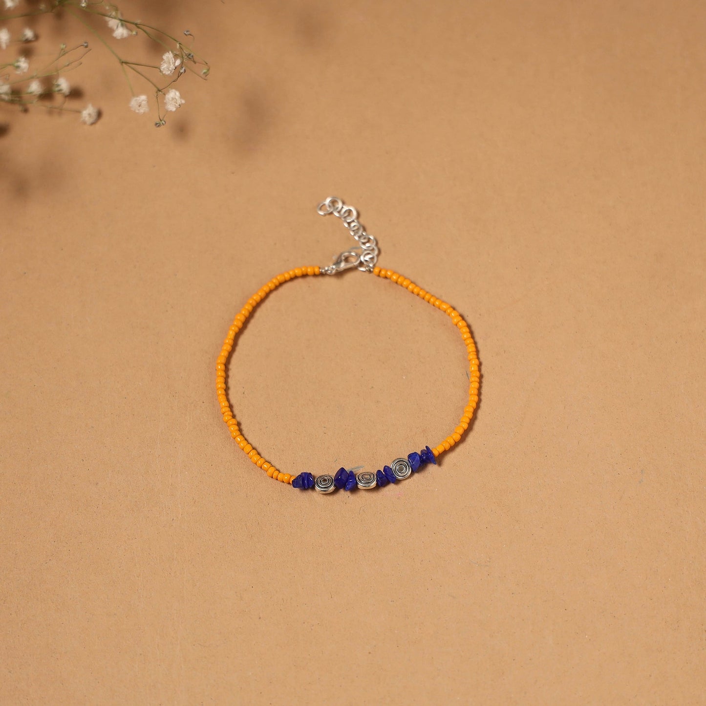 Handmade gs bead work anklet 03 - handcrafted