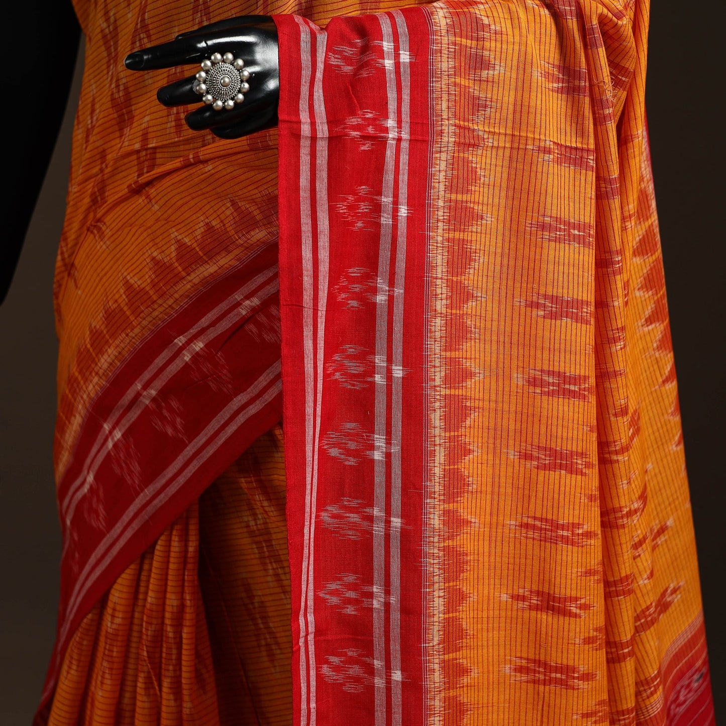 Ikat handloom cotton sambalpuri saree 05 - handcrafted