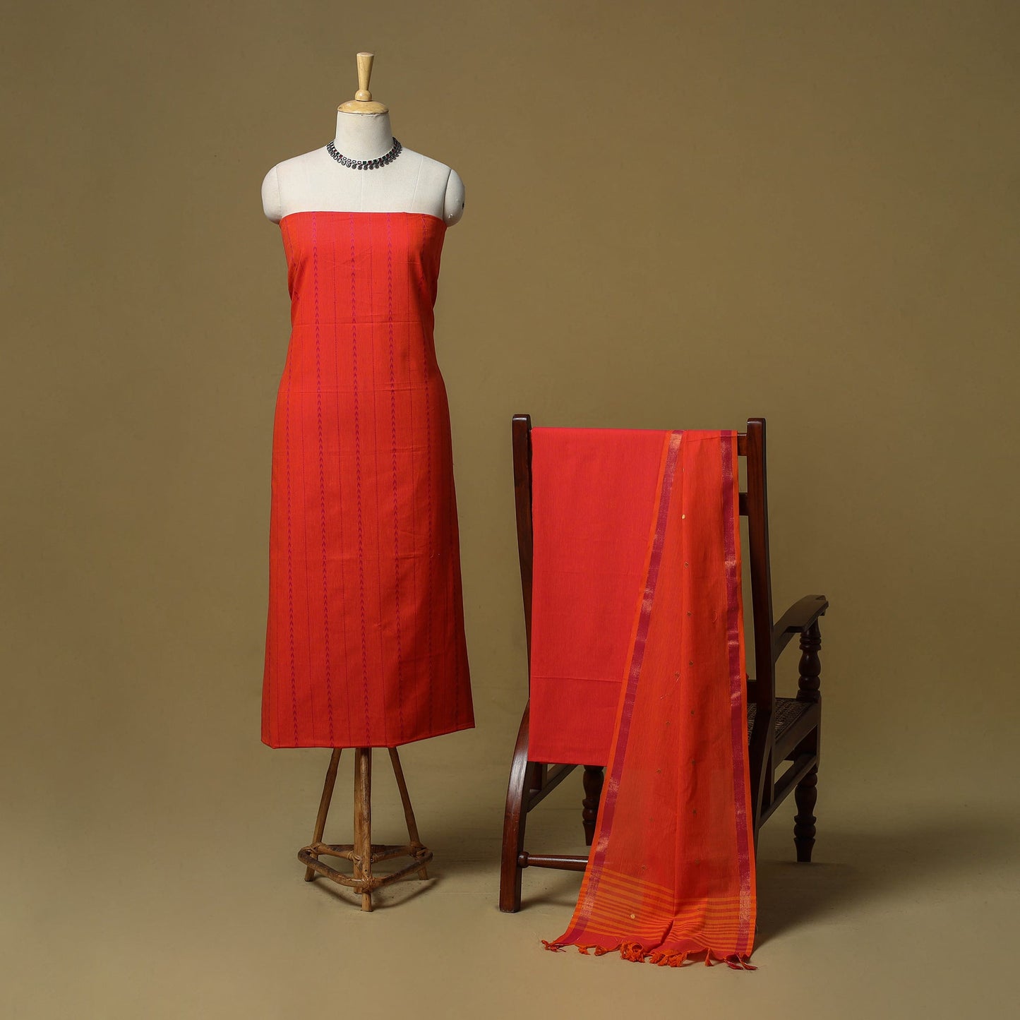Jacquard cotton 3pc unstitched dress material 101