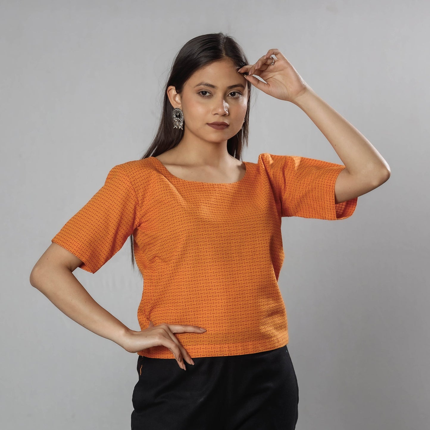 Jacquard Crop Top
