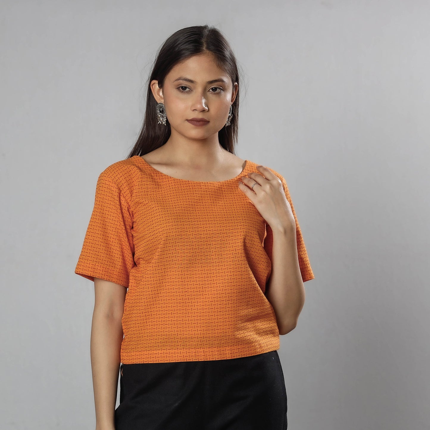 Jacquard Crop Top