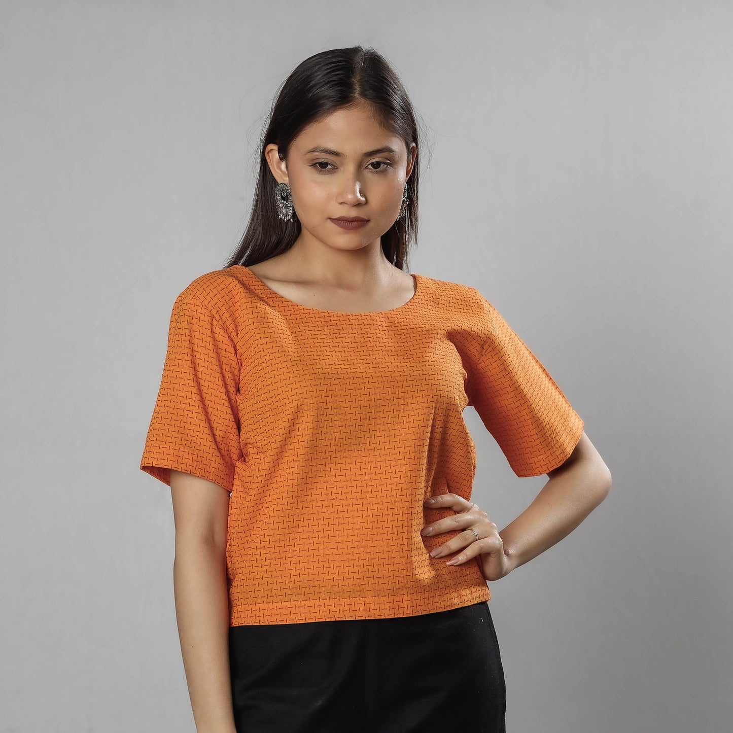 Jacquard Crop Top