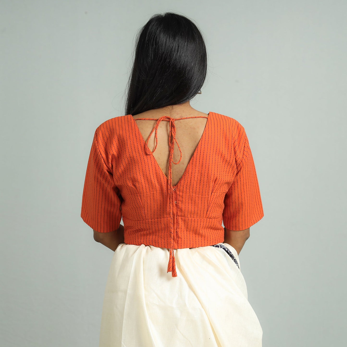 Buy Jacquard Weave Cotton Stitched Blouse Online at iTokri.com
