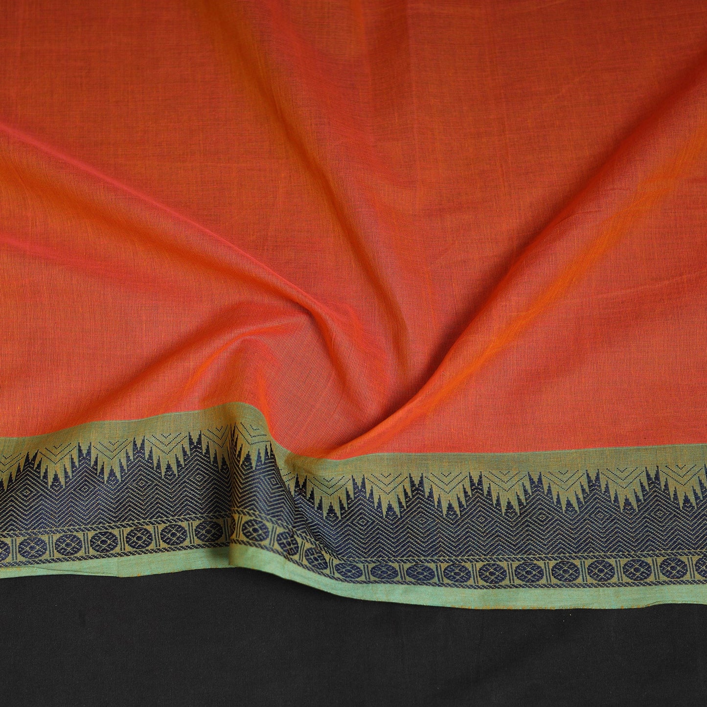 Kanchipuram cotton blouse piece 22 - handcrafted